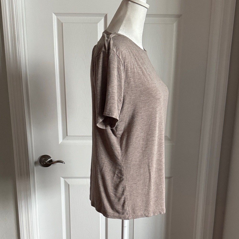 Nine West Taupe Short Sleeve Tee - Picture 3 of 9